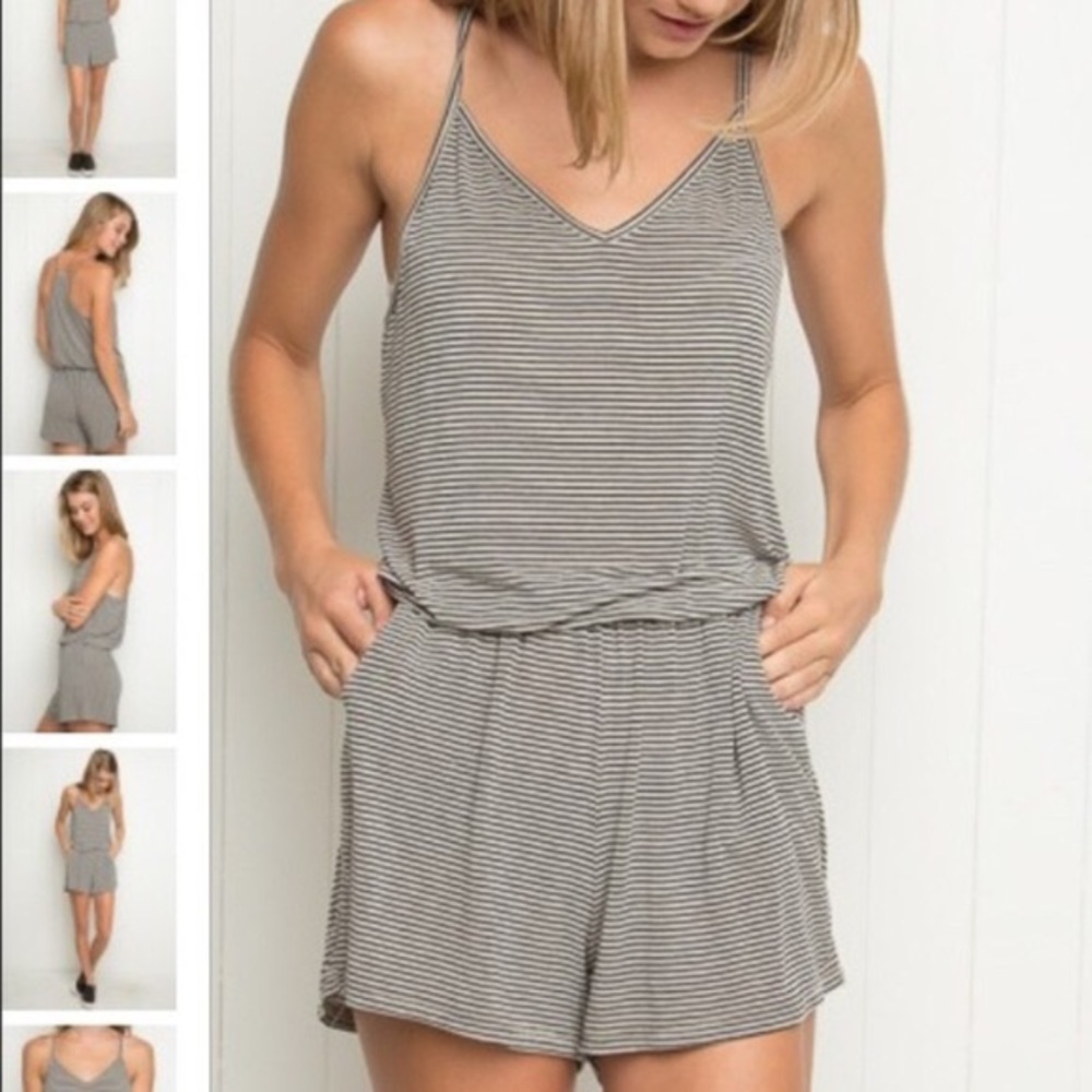 Brandy Melville Striped Romper